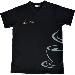 Kaffee & Kurven T-Shirt schwarz, Herren B
